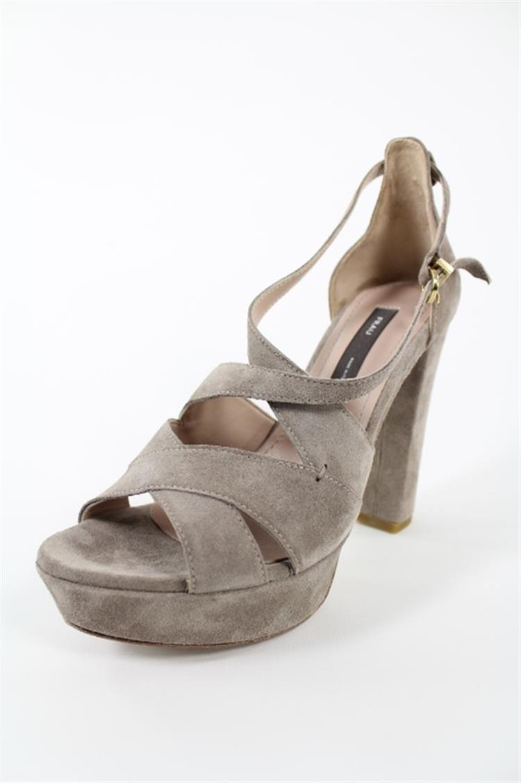 FRAU 76C6 - Sandalo con Tacco da Donna in Camoscio