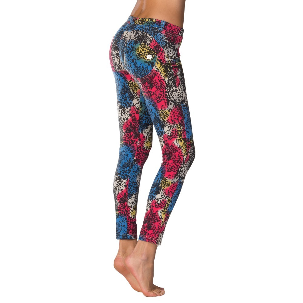 WR.UP® SHAPING EFFECT - 7/8 WITH ZIP - COLORED ANIMALIER WRUP6LE2E (GYF/B,
