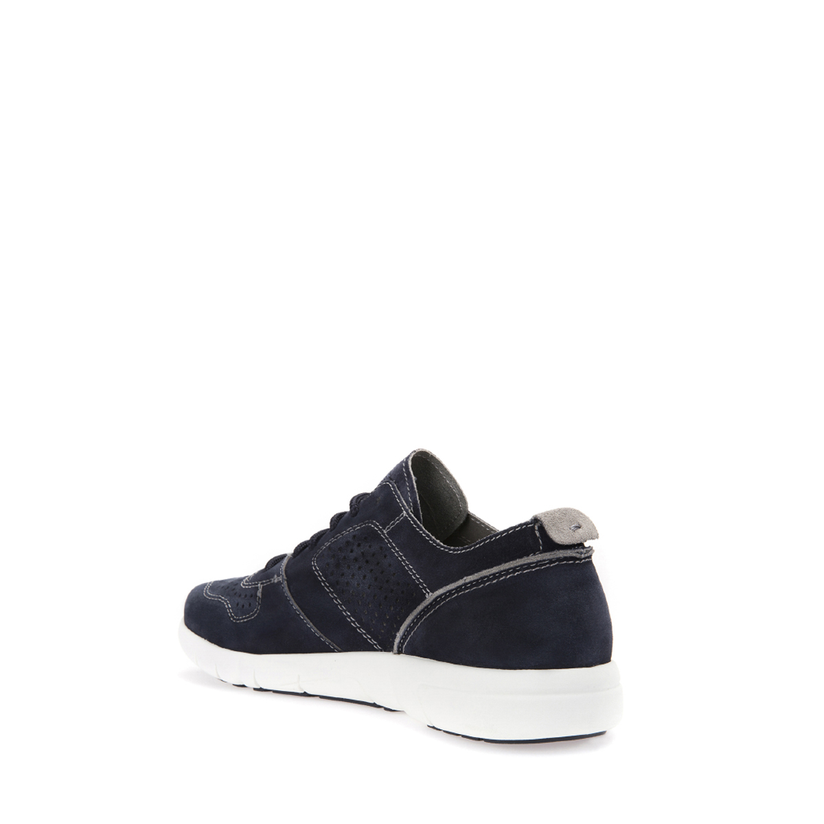 Johnston Murphy - Cintura Traforata da Uomo con Fibbia, in Pelle Scamosciata, Taglia 38, Colore Blu Navy