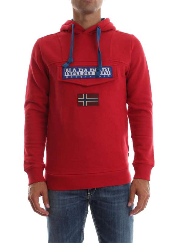 NAPAPIJRI BURGEE 1 - FELPA CON CAPPUCCIO UOMO INVERNALE