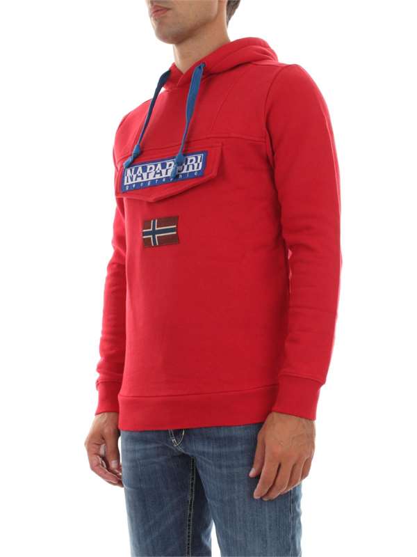 NAPAPIJRI BURGEE 1 - FELPA CON CAPPUCCIO UOMO INVERNALE - immagine 2