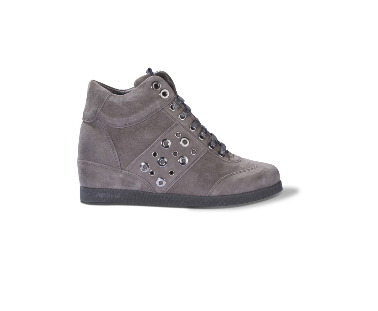 Scarpe Donna Con Zeppa Interna - Sportive Marrone Con Brillantini, Taglia 38, Nuova