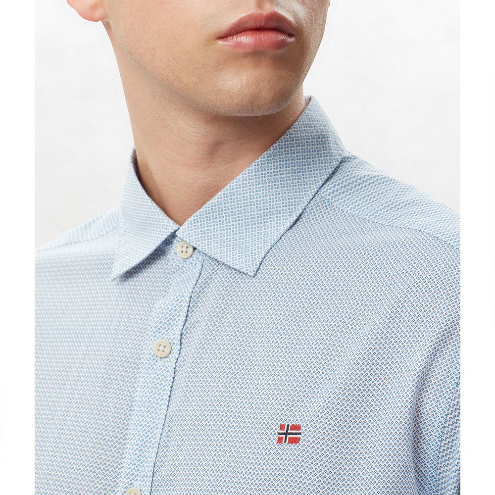 NAPAPIJRI GASSIM - CAMICIA A MANICA LUNGA UOMO (WHITE GRAPH) - immagine 7