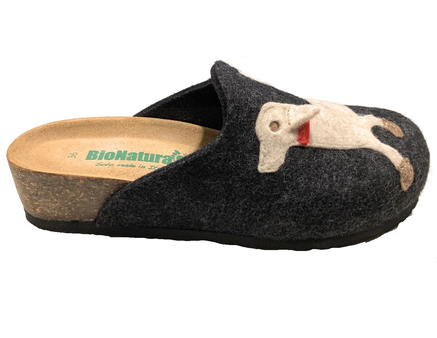 Haflinger Kris Ciabatta In Feltro Di Lana Blu Online - Foto 4