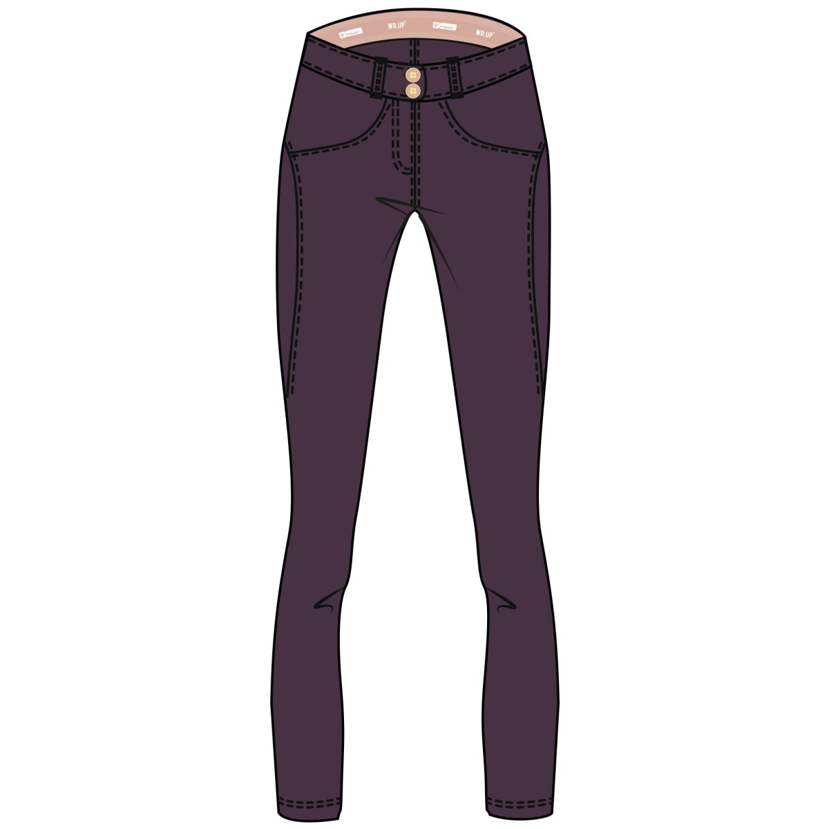 FREDDY PANTALONE WR.UP® 7/8 SKINNY VITA REGULAR IN COTONE ELASTICIZZATO  WRUP5RC001-E41