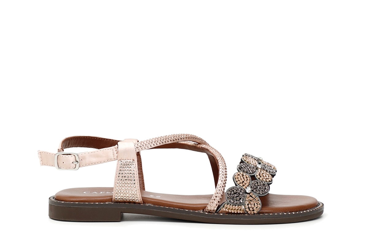 CAFèNOIR SANDALO DONNA CON INCROCIO E STRASS BICOLOR - GD9040