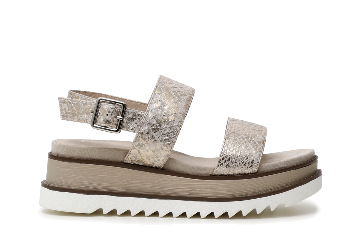 CAFèNOIR SANDALO DONNA CON ZEPPA E DOPPIA FASCIA - HC9590