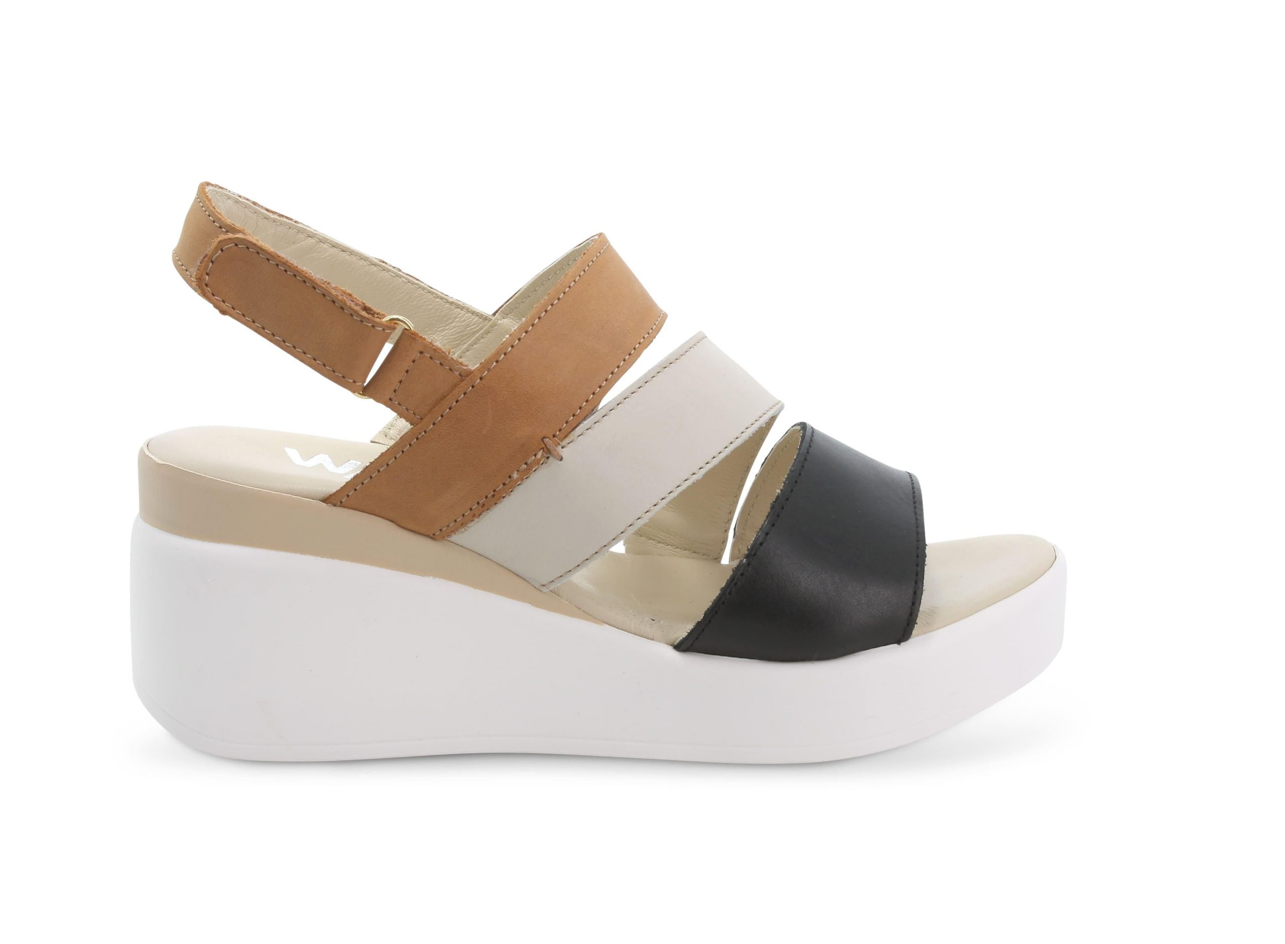 MELLUSO 019147B - SANDALO IN PELLE CON ZEPPA DA DONNA