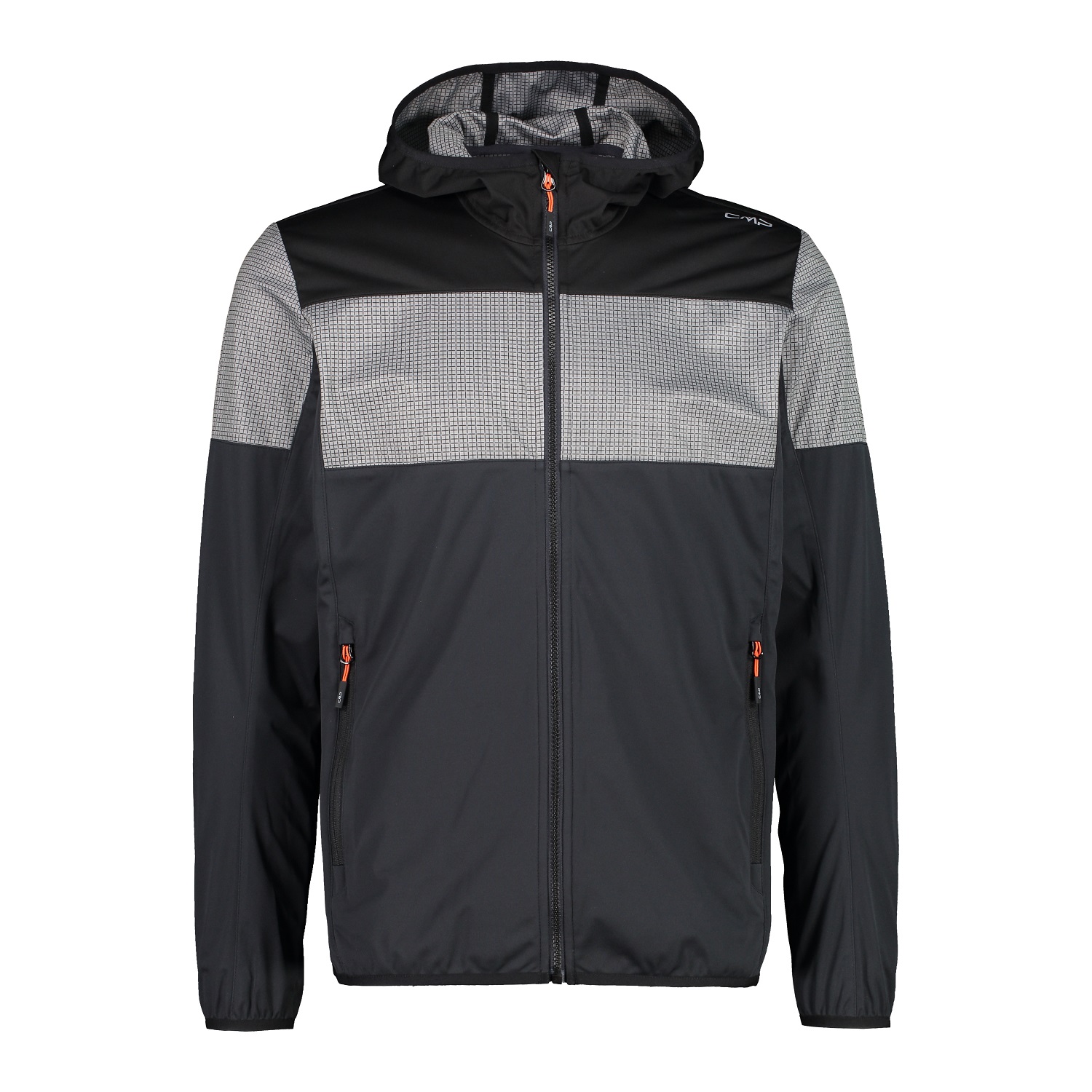 CMP Giacca Softshell Uomo Con Cappuccio - 32A5017, Taglia 52, Nero