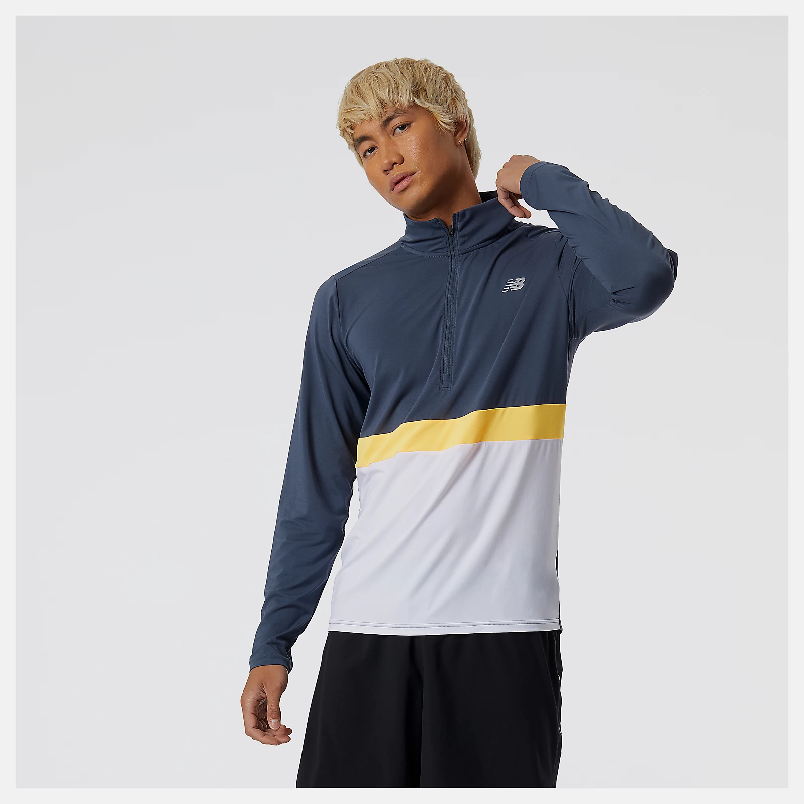 NEW BALANCE ACCELERATE HALF ZIP - MAGLIA UOMO DA RUNNING - MT11216