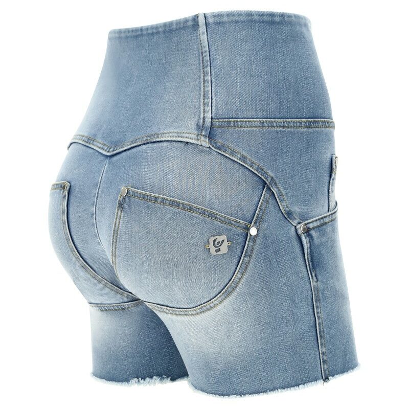 FREDDY Shorts da Donna Push Up WR.UP® Sfrangiati Vita Alta in Denim Navetta Ecologico (RE)MOVE - WRUPSNUG9HS245 - J79Y