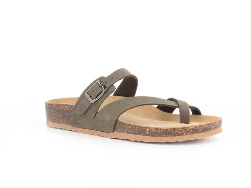 BioNatura 12 A 998 IMB Nabuk Nero sandali in pelle Nero e
