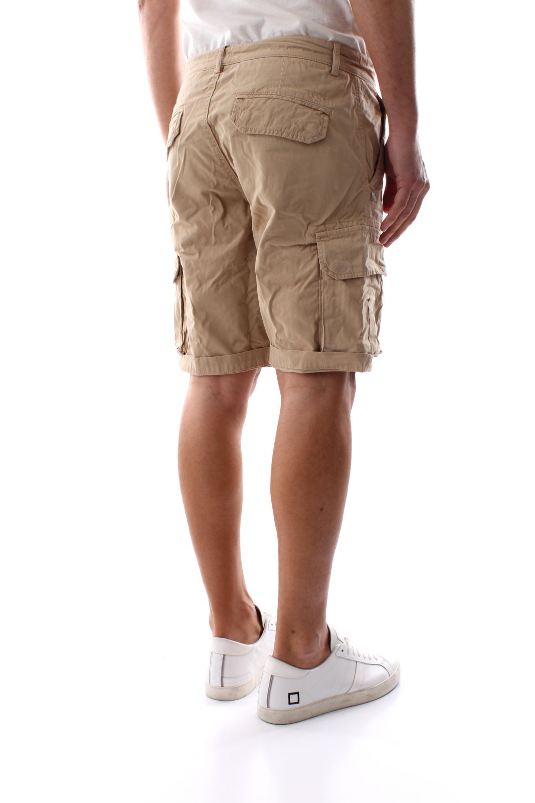 Pantaloncini Cargo Uomo Aotoyou In Cotone - 3/4 Bermuda Con Cintura E 7 Tasche - 2