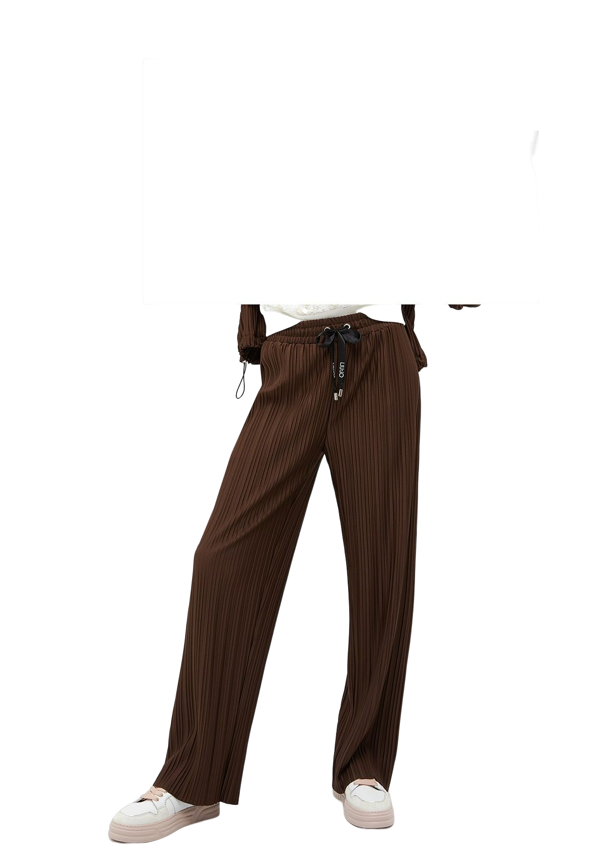 LIU JO: Pantalone in misto viscosa - Rosa | Pantalone Liu Jo