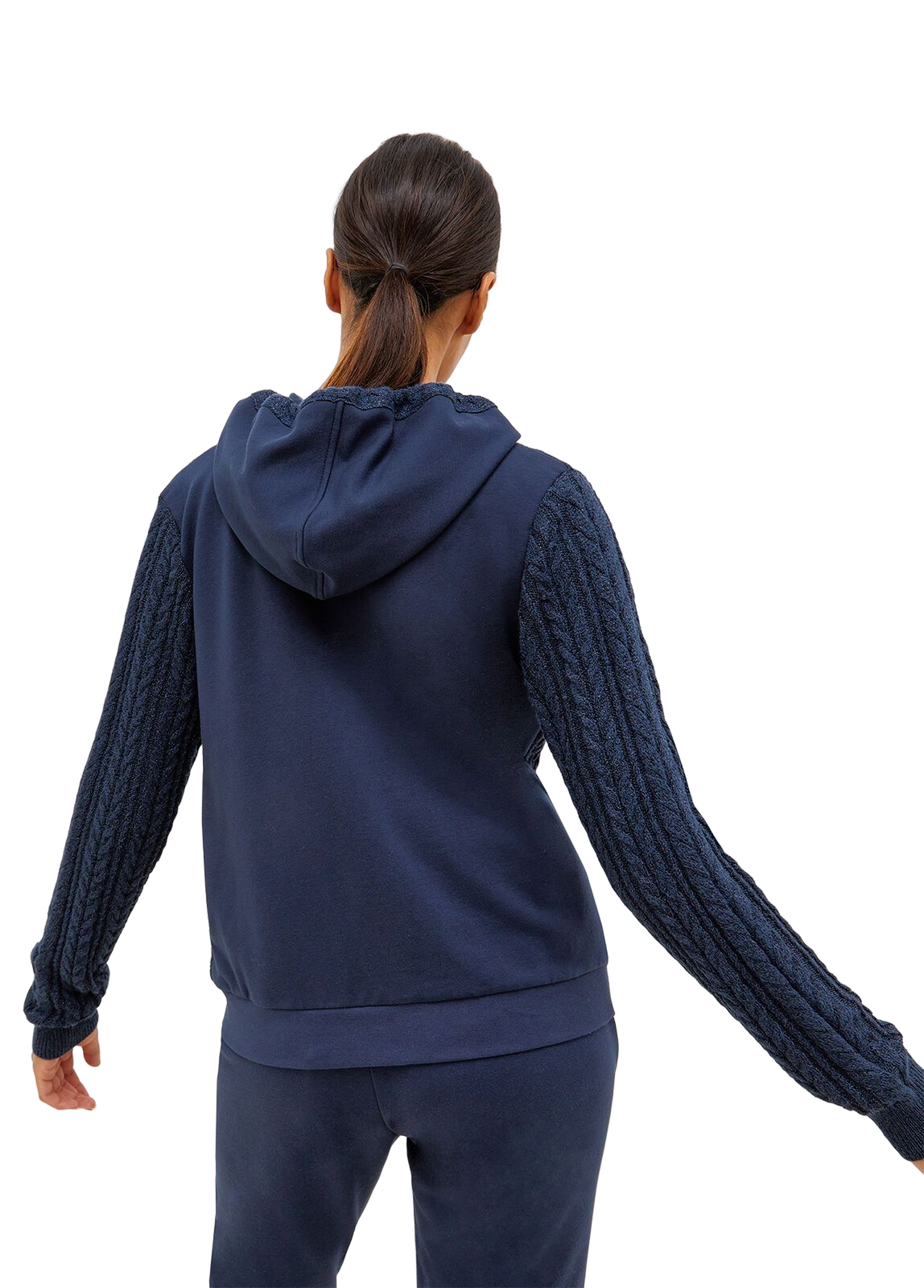 DUOYANGJIASHA Felpa Con Cappuccio Donna A Tunica Lunga, Invernale In Pile, Con Tasche, Taglia Small - 2