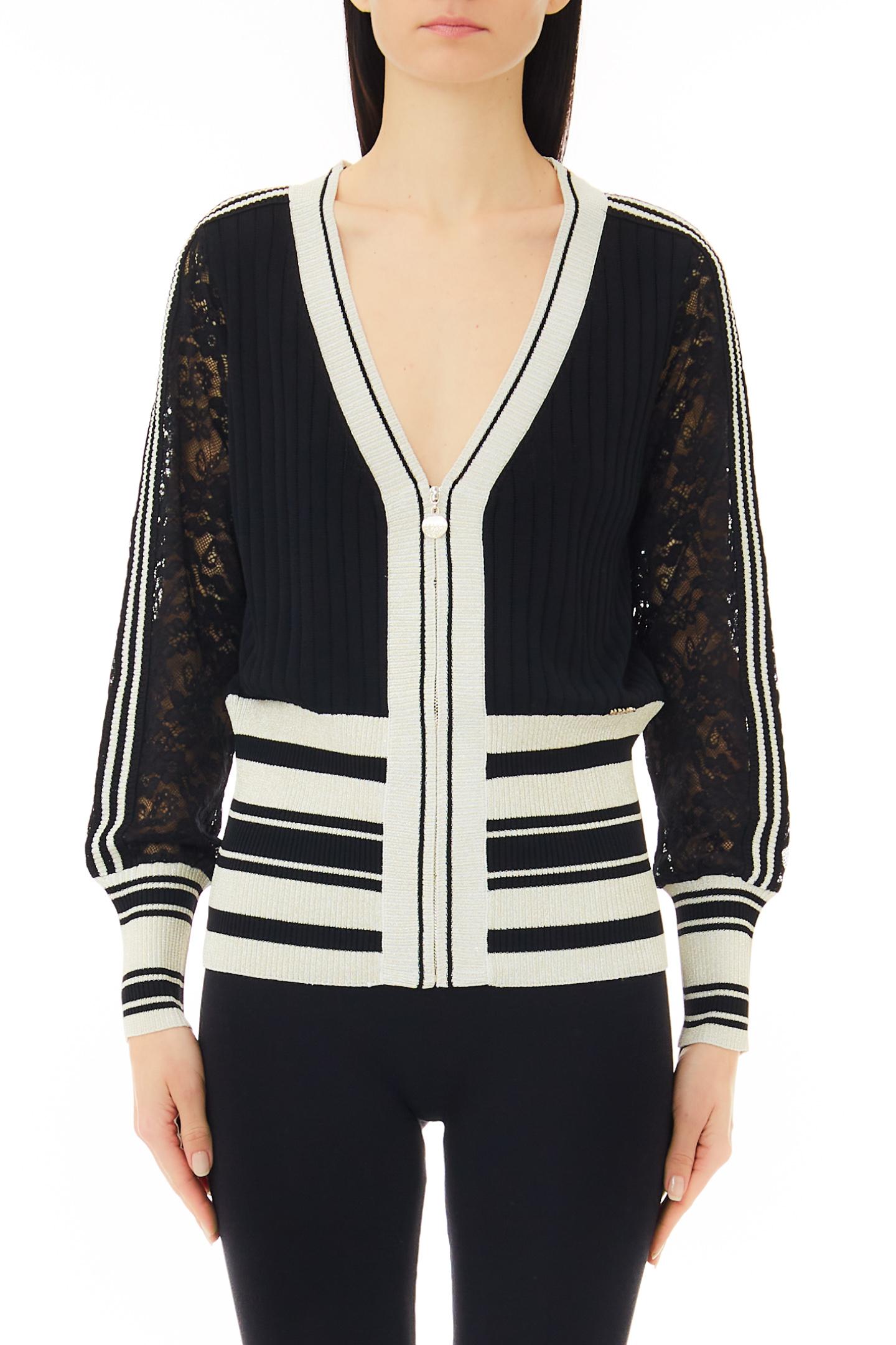 Liu Jo Black Textile Cardigan