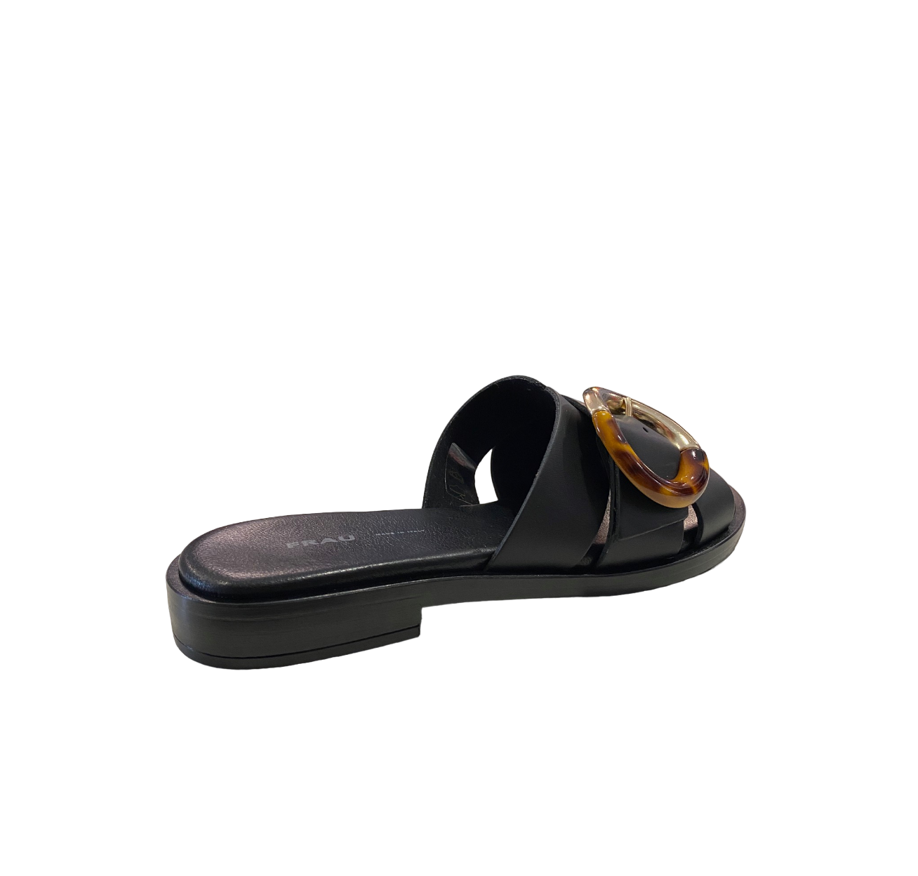 FRAU 86T7 – Ciabattina da Donna a Fascia in Pelle con Fibbia Turtle - immagine 3