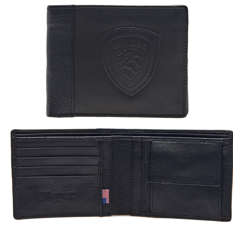 Blauer Almont 01 - Portafoglio da Uomo con Portaspicci