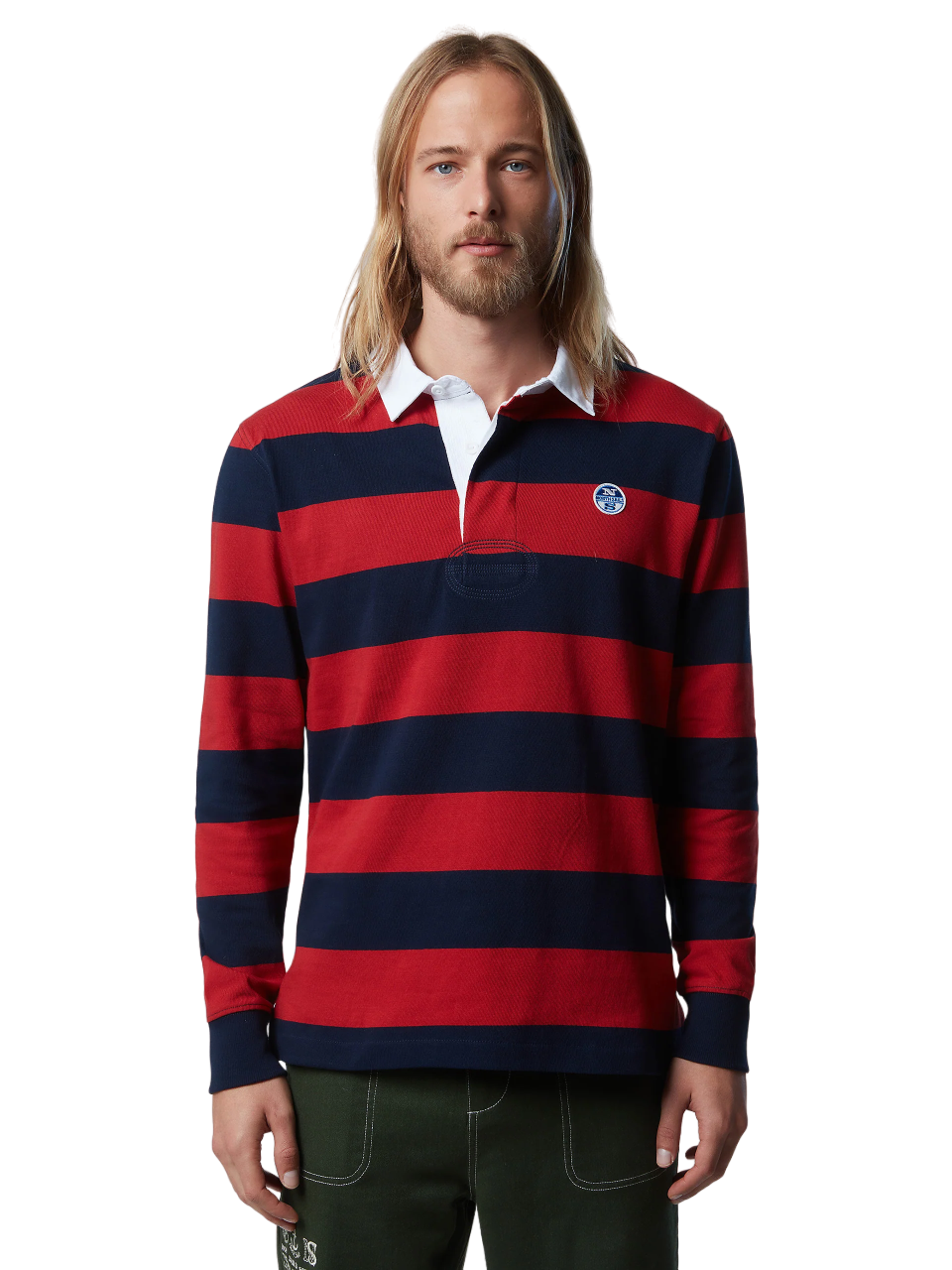 NORTH SAILS Maglia a Righe Stile Rugby da Uomo - 692434