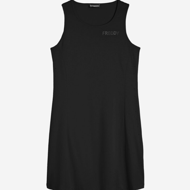 FREDDY Abito da Donna in jersey senza maniche con borchie metal sui fianchi - S4WCXD2