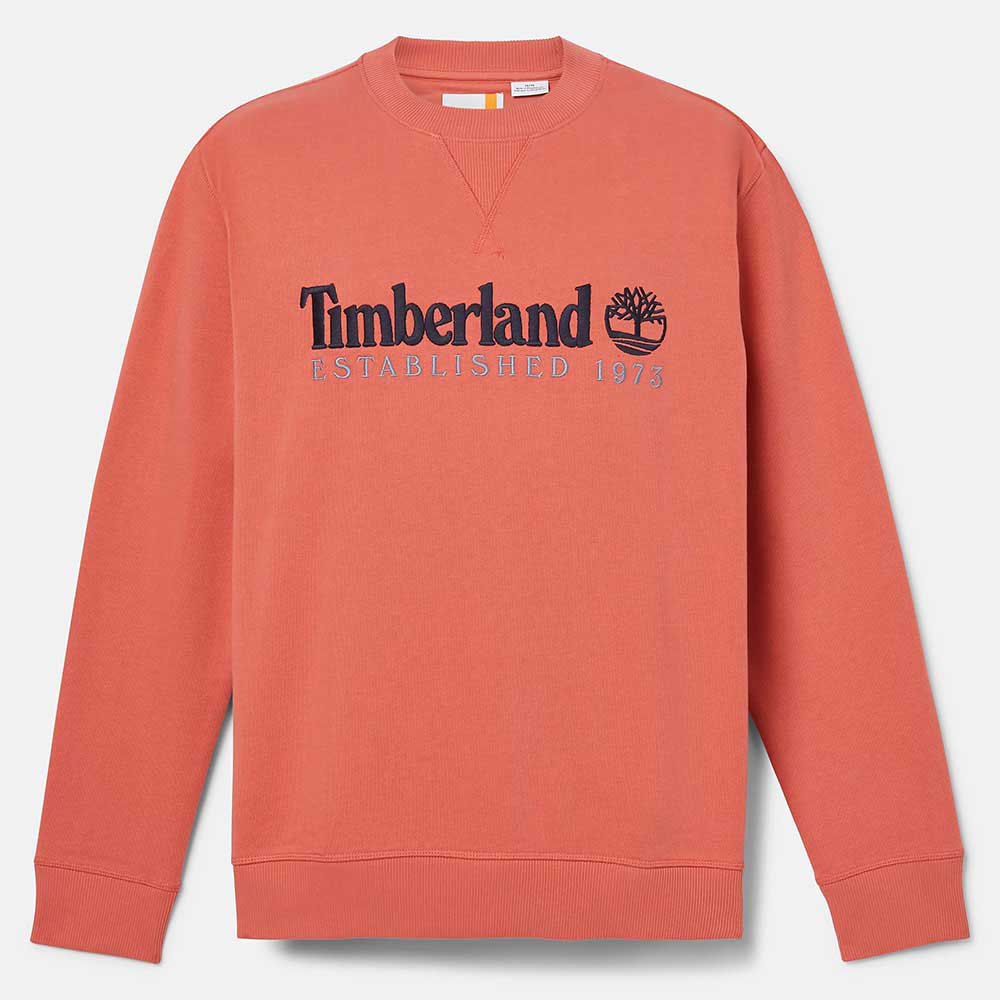 Timberland Embroidered Established 1973 - Felpa da Uomo in Cotone Garzato - TB 0A2FEQ