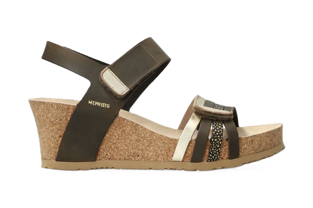MEPHISTO Lucia - Sandalo da Donna Regolabile con Zeppa