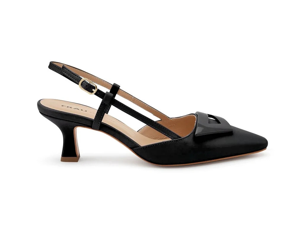 FRAU 81M2 - Décolleté Slingback da Donna in Pelle con Accessorio
