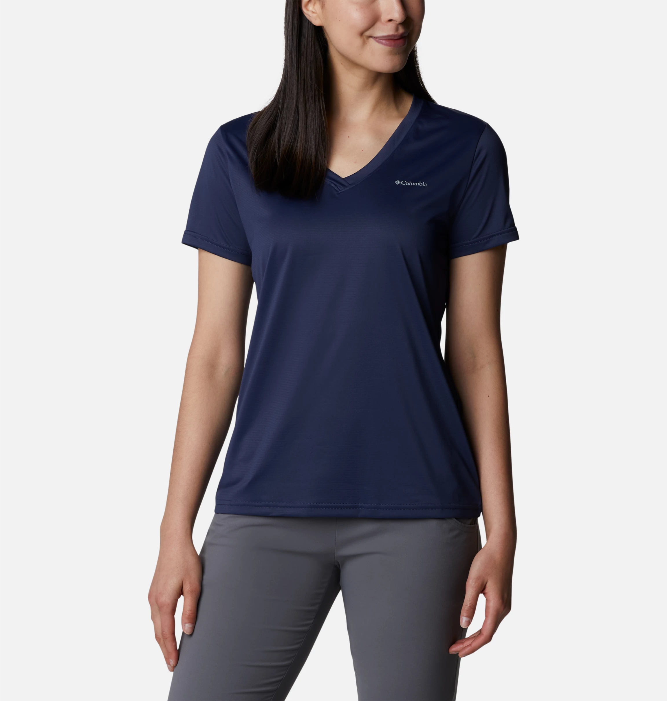 Columbia Hike™ SS V-Neck Technical - T-Shirt Tecnica da Donna (AK9055-466)