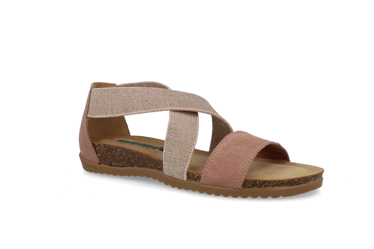BIONATURA 34 A 825 S Imb. Scamosciato – Sandalo da Donna con Doppia Fascia Elastica