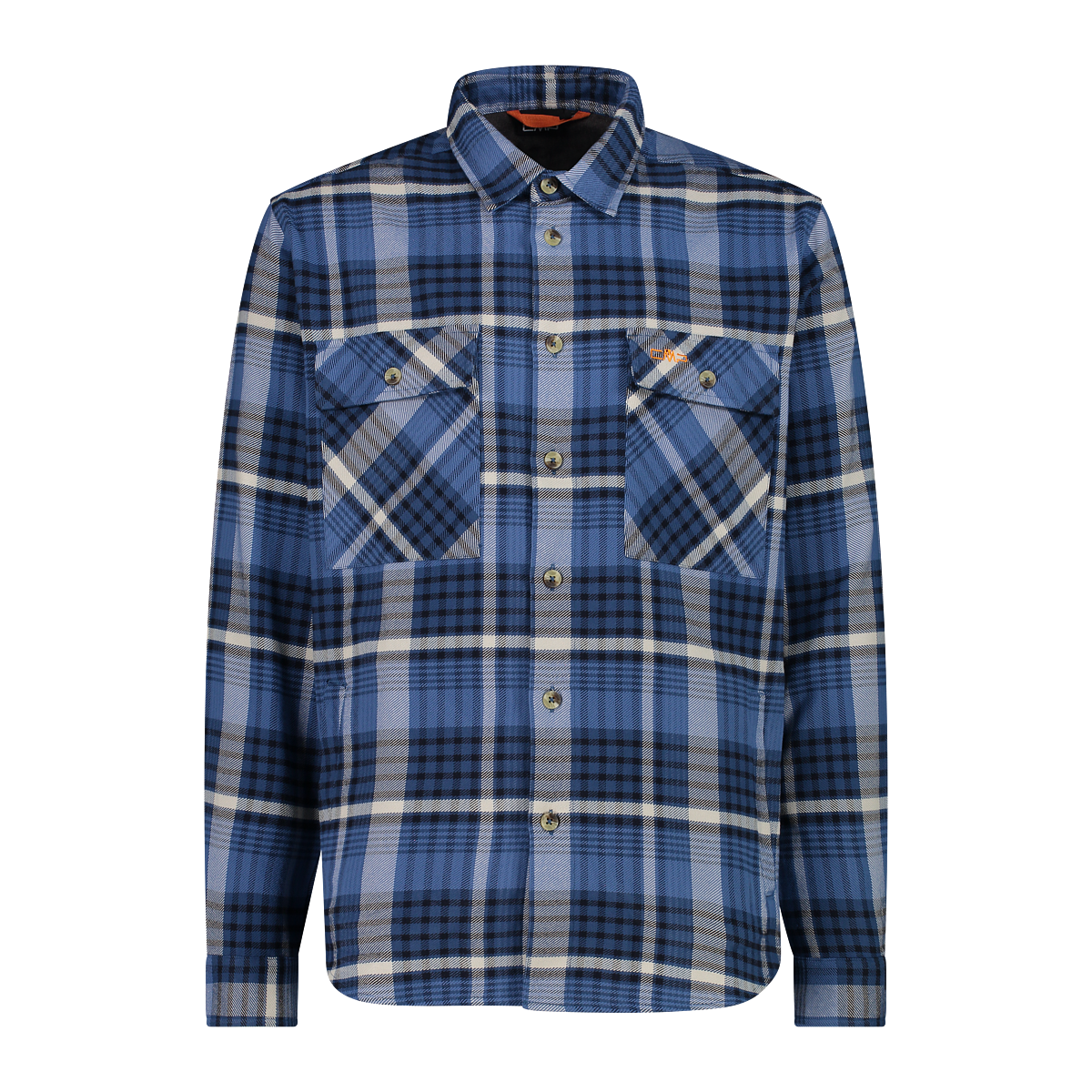 CMP Camicia da uomo a manica lunga in poliestere riciclato (Flanella) - 34S2717