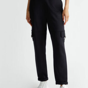 Pantaloni Cargo Donna Invernali - Felpa Con Fodera In Micropile, Tasche Grandi E Vita Alta | Jogger Sportivi