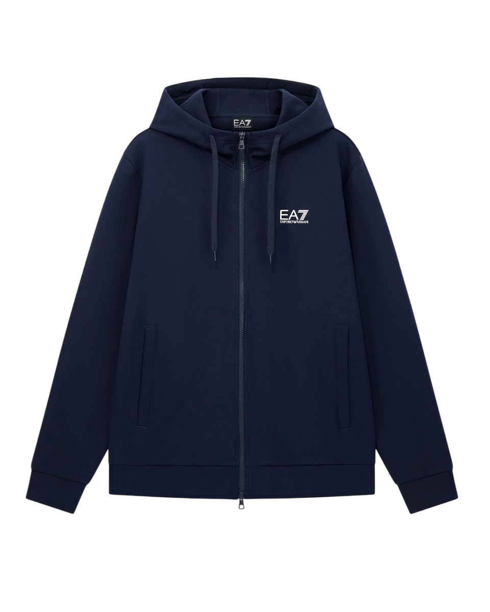 EA7 EMPORIO ARMANI Felpa Invernale da Uomo Core Identity Full Zip