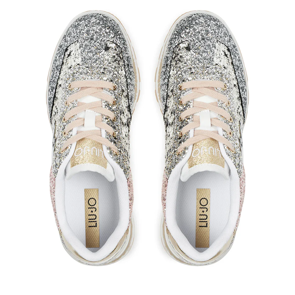 SEAUR Stivali Lucidi Per Ragazzi Ragazze Stivali Con Lacci Bambino Stivali Con Cerniera Scarpe Glitterate Stivali Corti Con Suola Spessa Beige 21 EU - Foto 10