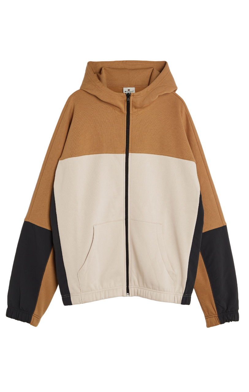 Champion Felpa Invernale Full Zip da Uomo Colour Block con Cappiccio - 220399