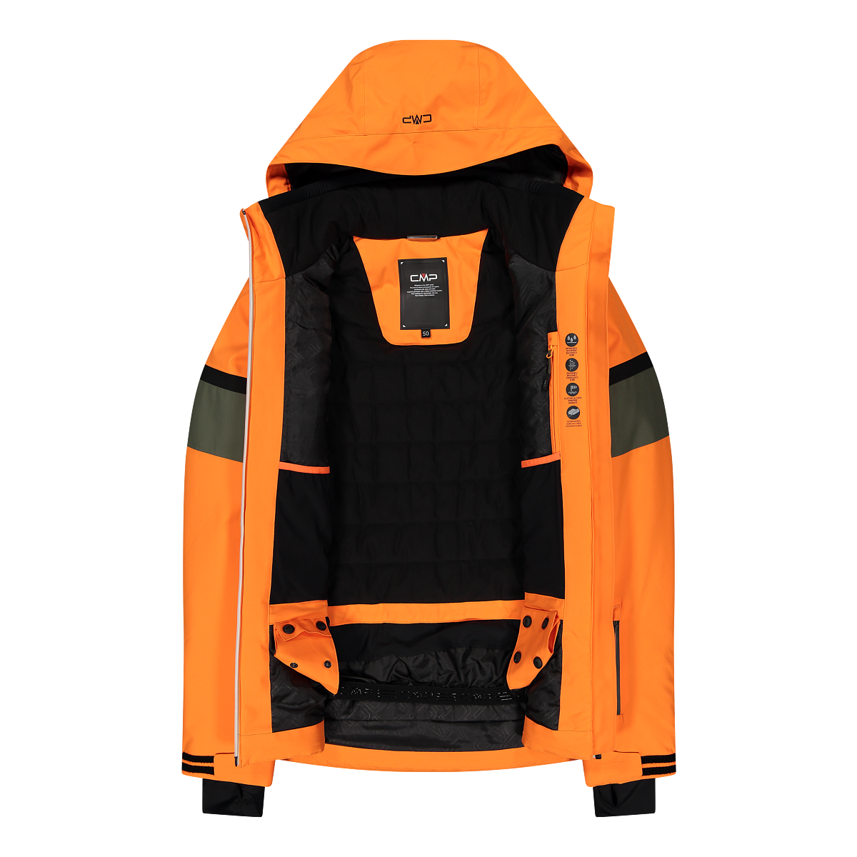 Giacca A Vento CMP Uomo - Leggera, Antivento, Con Catarifrangenti, Per Ciclismo E Corsa - Foto 9