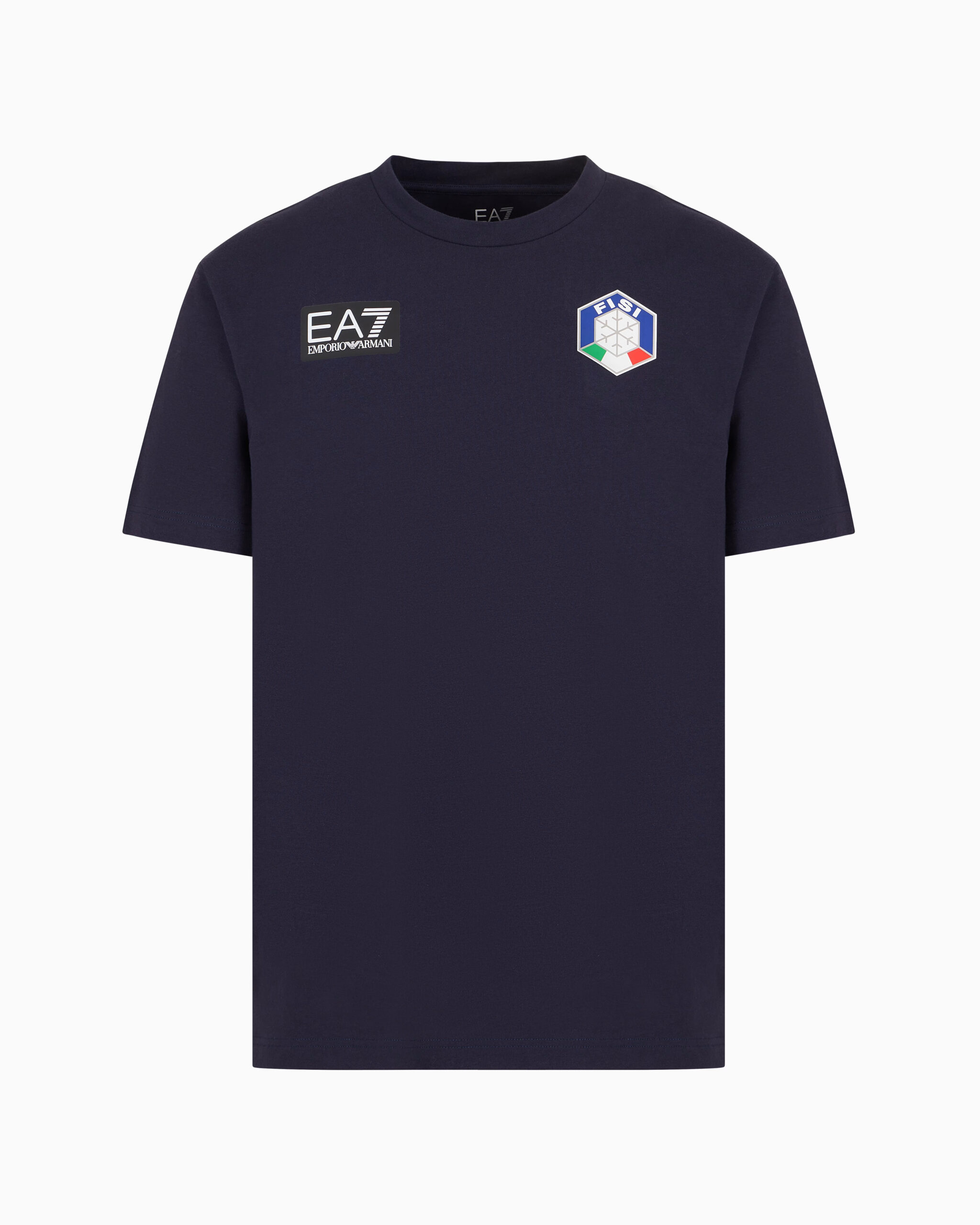 EA7 EMPORIO ARMANI T-shirt Girocollo da Uomo FISI Collection Ufficiale  Italia in tessuto tecnico Natural VENTUS7 � 6DPT1F - Latini Sport