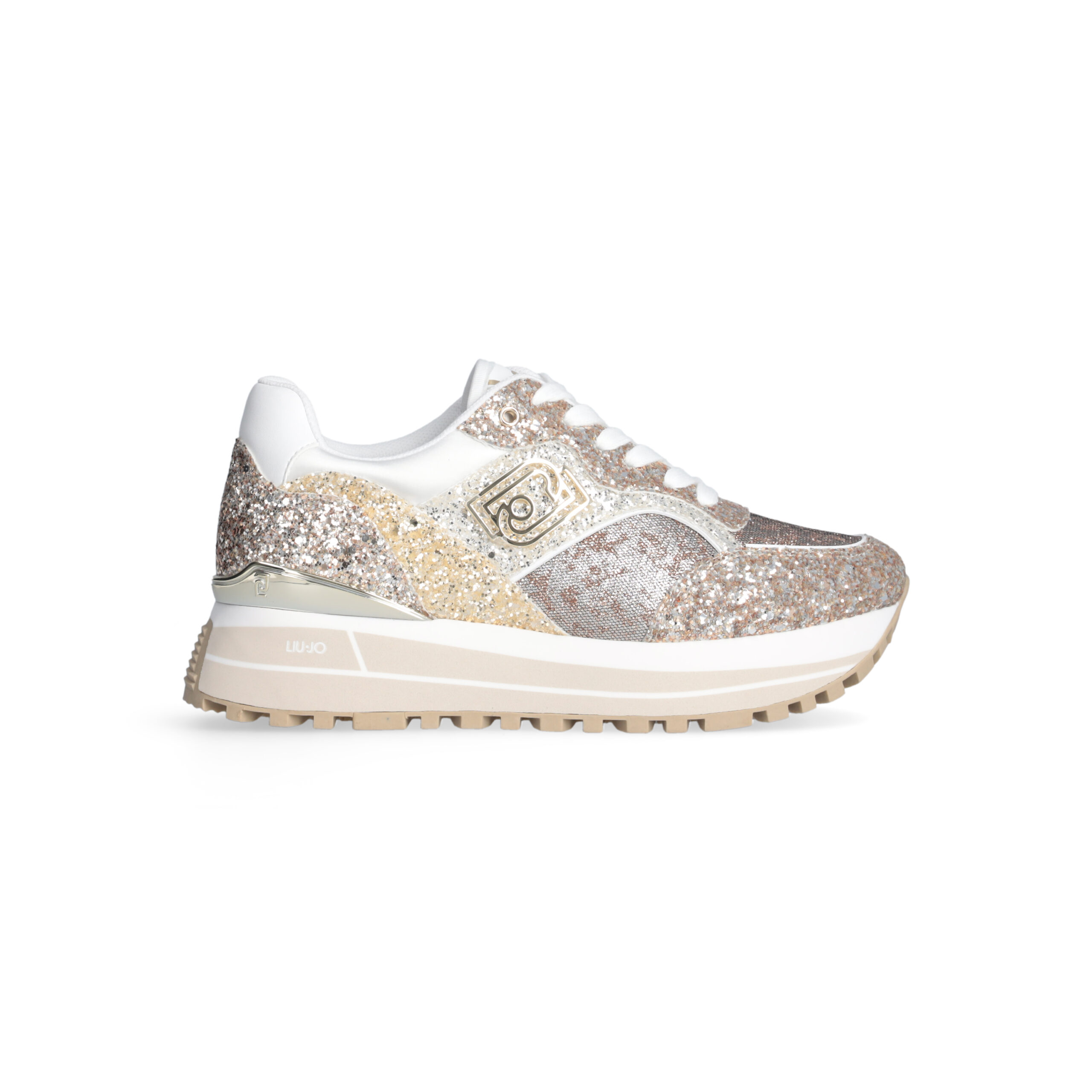 LIU JO Maxi Wonder Glitter 73 – Sneakers da Donna Platform con
