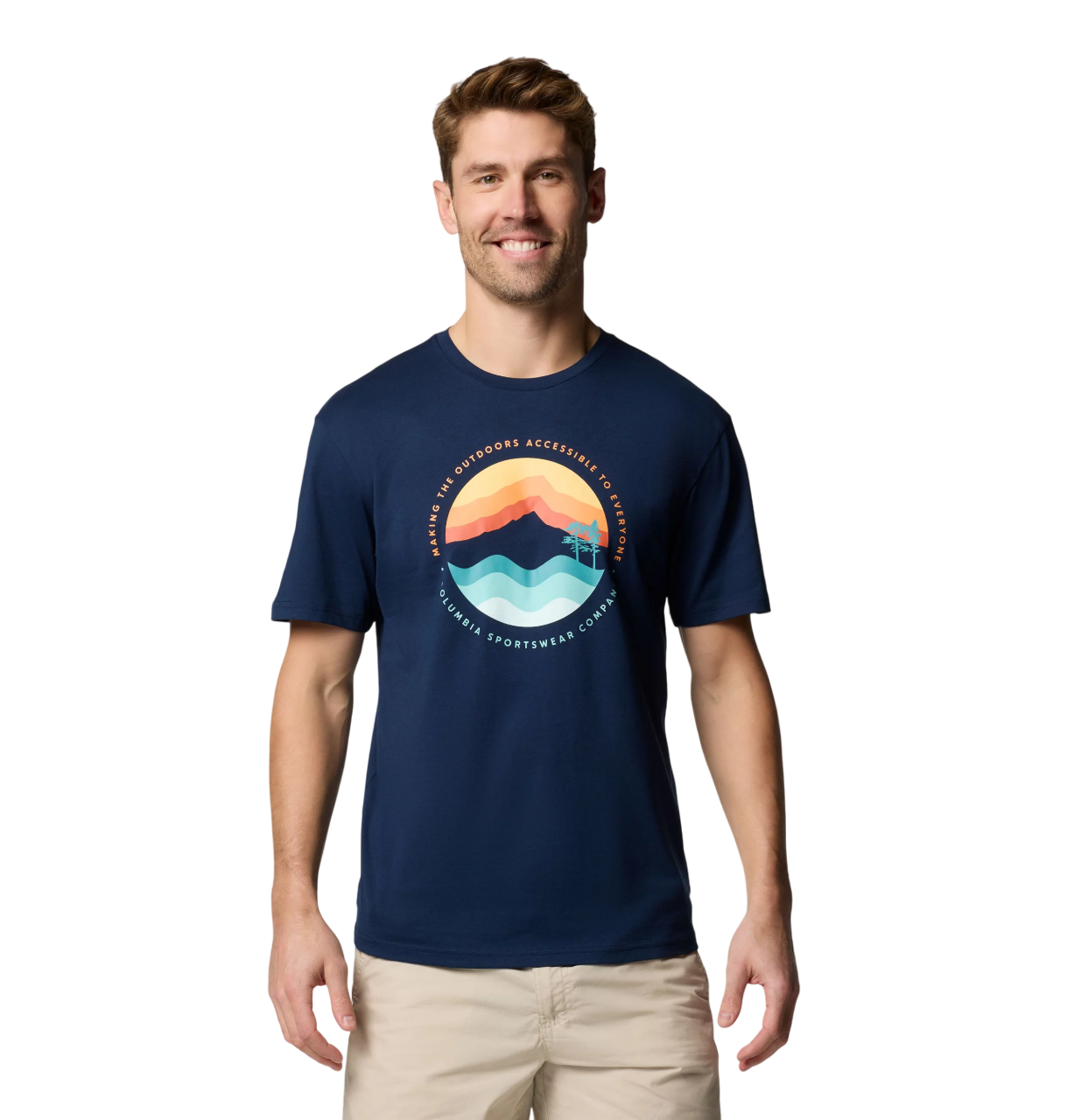Columbia Path Lake™ Graphic Tee II - T-Shirt in Cotone Biologico da Uomo (EM2959-468)