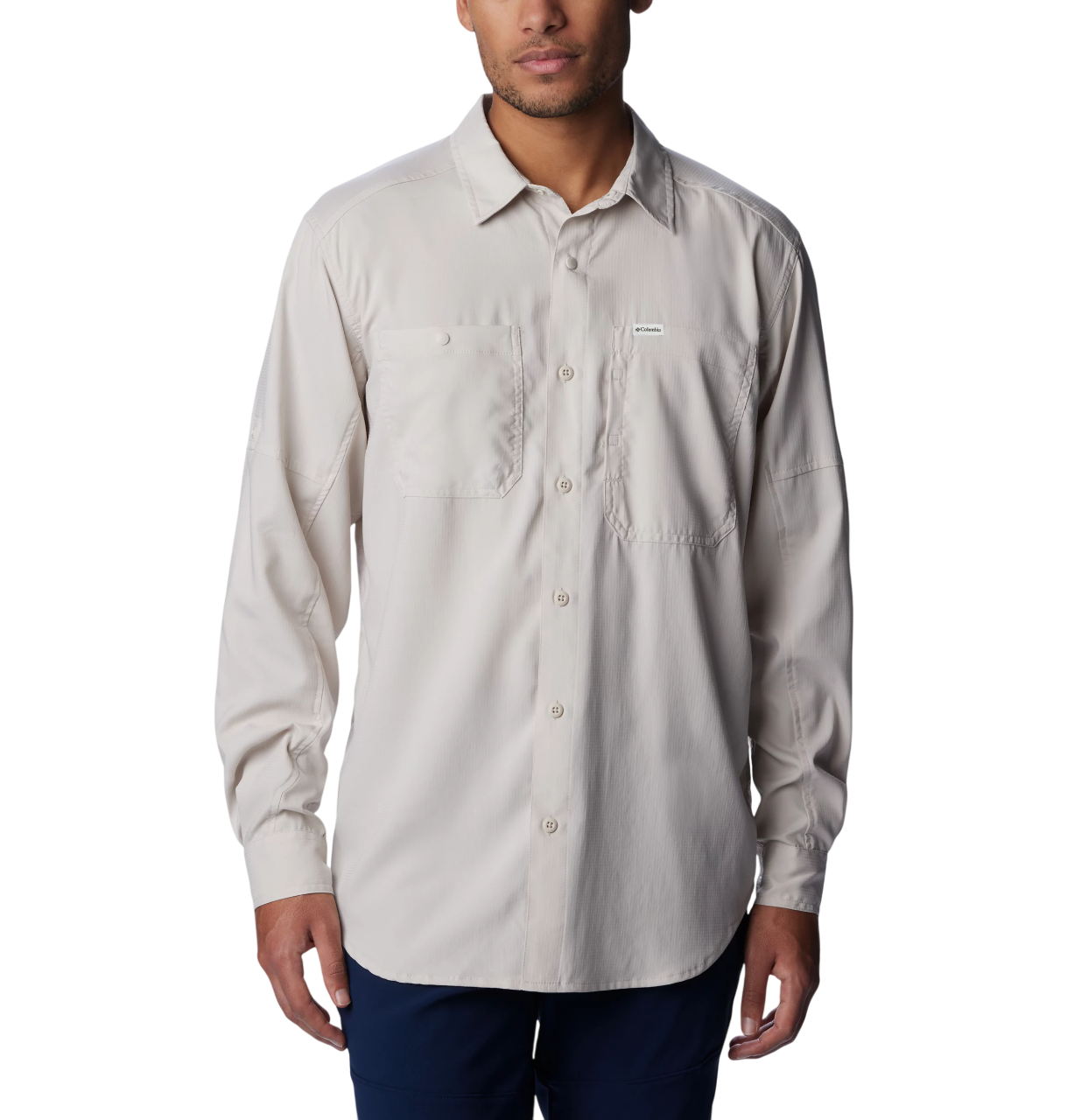 Columbia Viewmont Stretch, Camicia Uomo A Maniche Lunghe Da Escursionismo, Nylon Asciugatura Rapida, Tecnologia Omni-Wick, Tasche Sul Petto