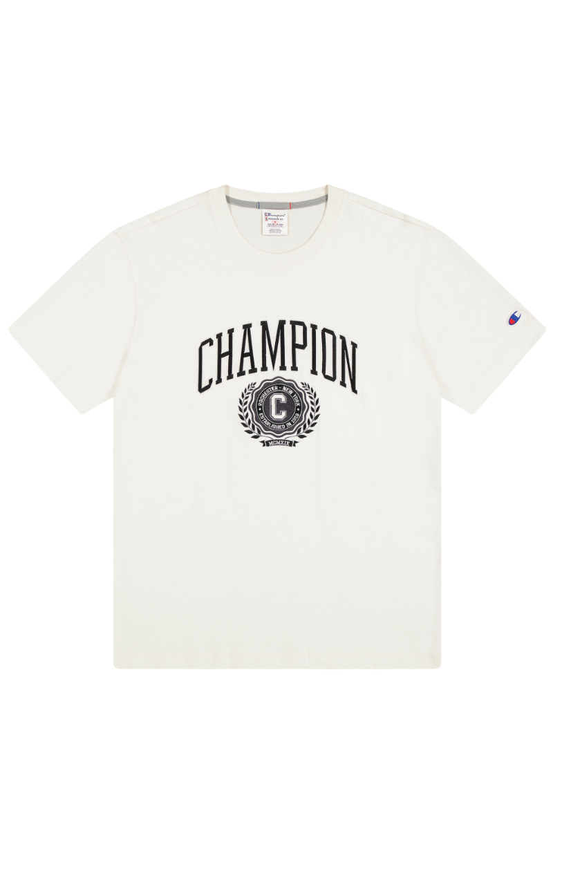 Champion T-shirt da Uomo a Maniche Corte con Logo College - 221174