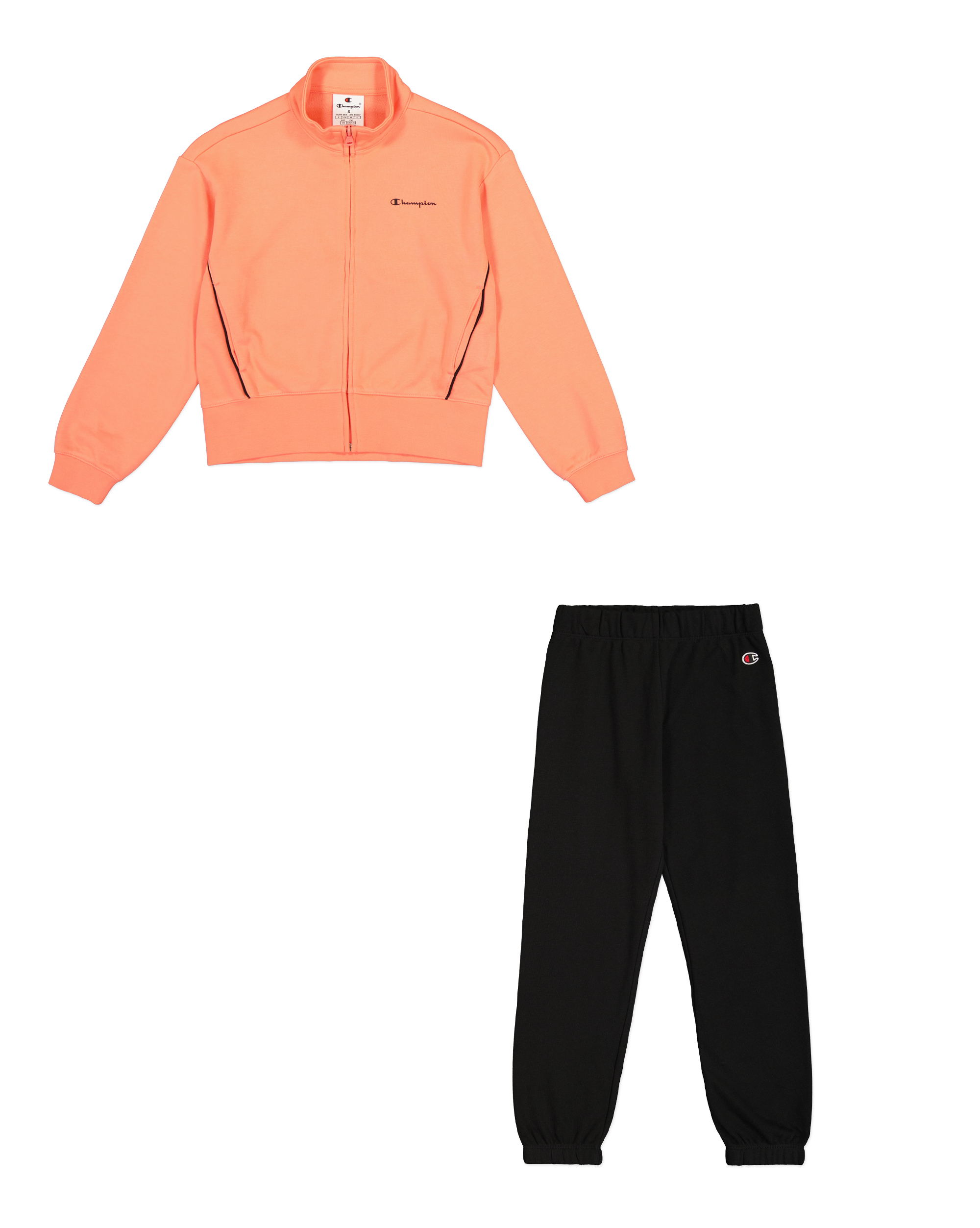 Champion Legacy Girl-Full Zip Sweatsuit Elastic Cuff Tuta Bambine