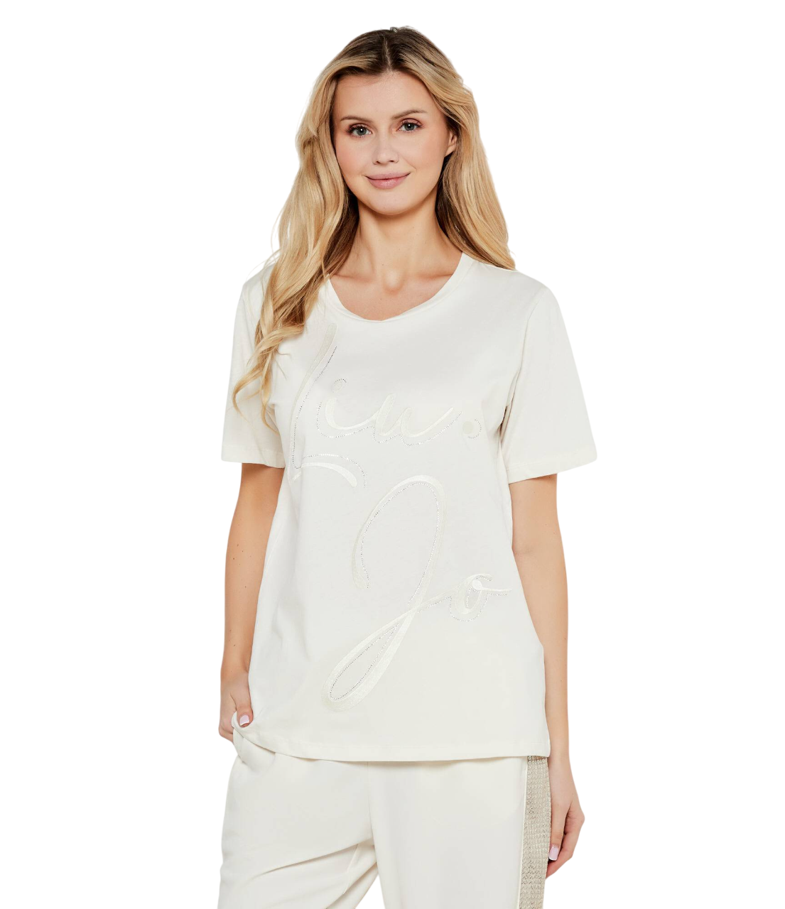 Liu Jo t-Shirt Donna con Applicazioni Strass TA5174