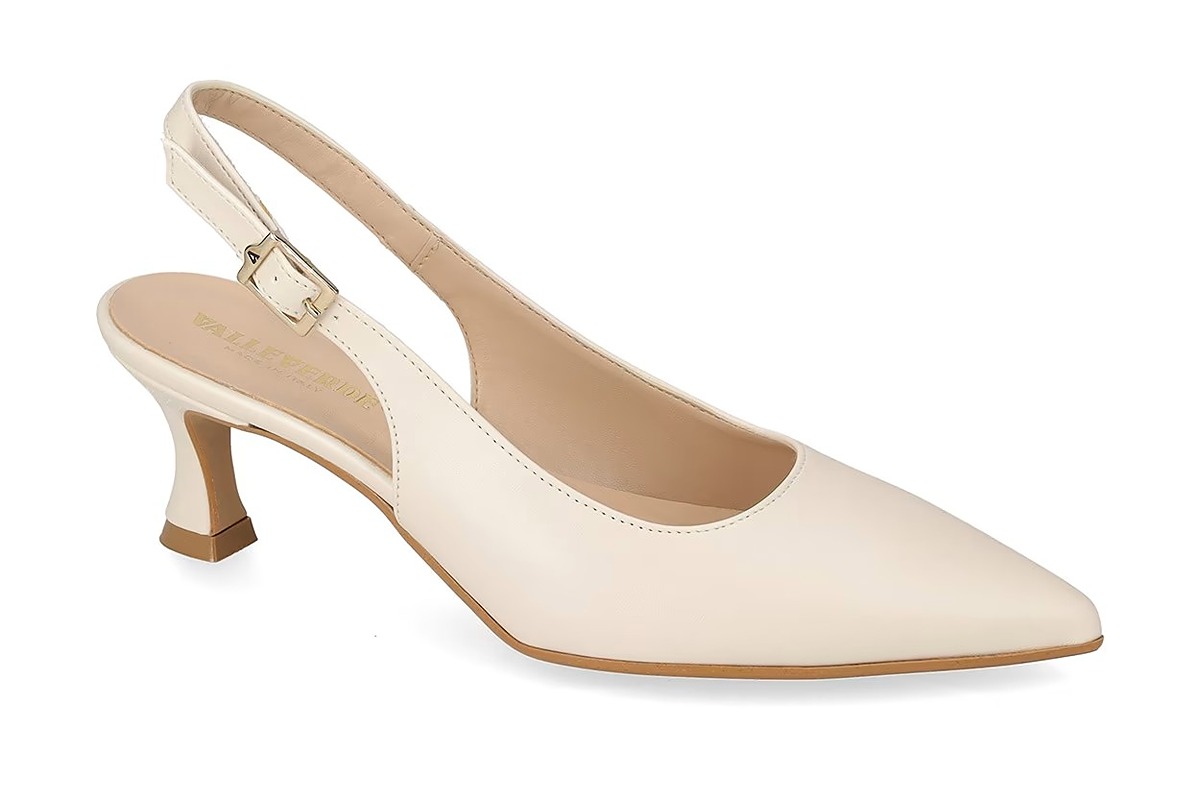 VALLEVERDE 19040 - Décolleté Slingback da donna in Pelle con Cinturino Regolabile
