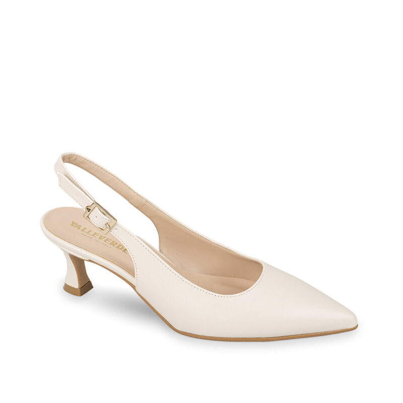 VALLEVERDE 19040 - Décolleté Slingback da donna in Pelle con Cinturino Regolabile
