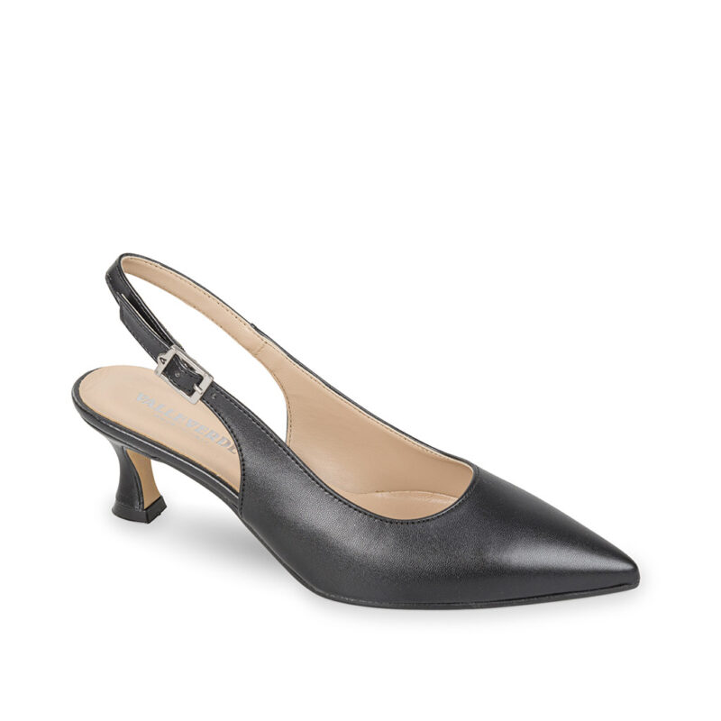 VALLEVERDE 19040 - Décolleté Slingback da donna in Pelle con Cinturino Regolabile