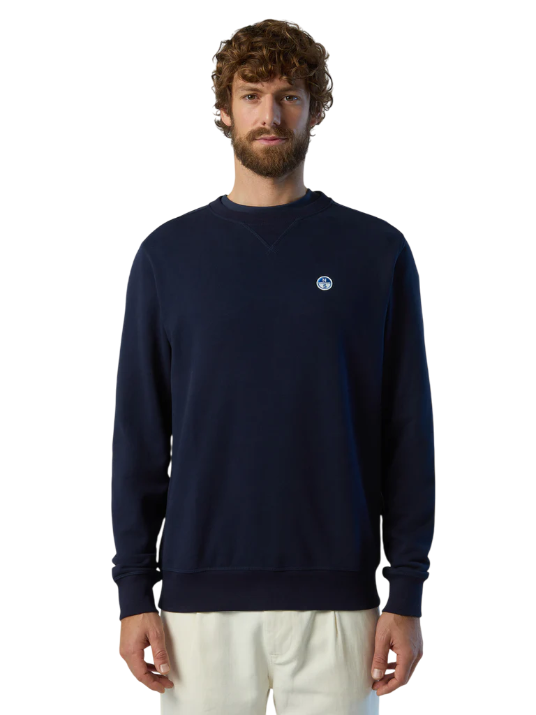 North Sails Felpa Girocollo Cotone con patch 691220