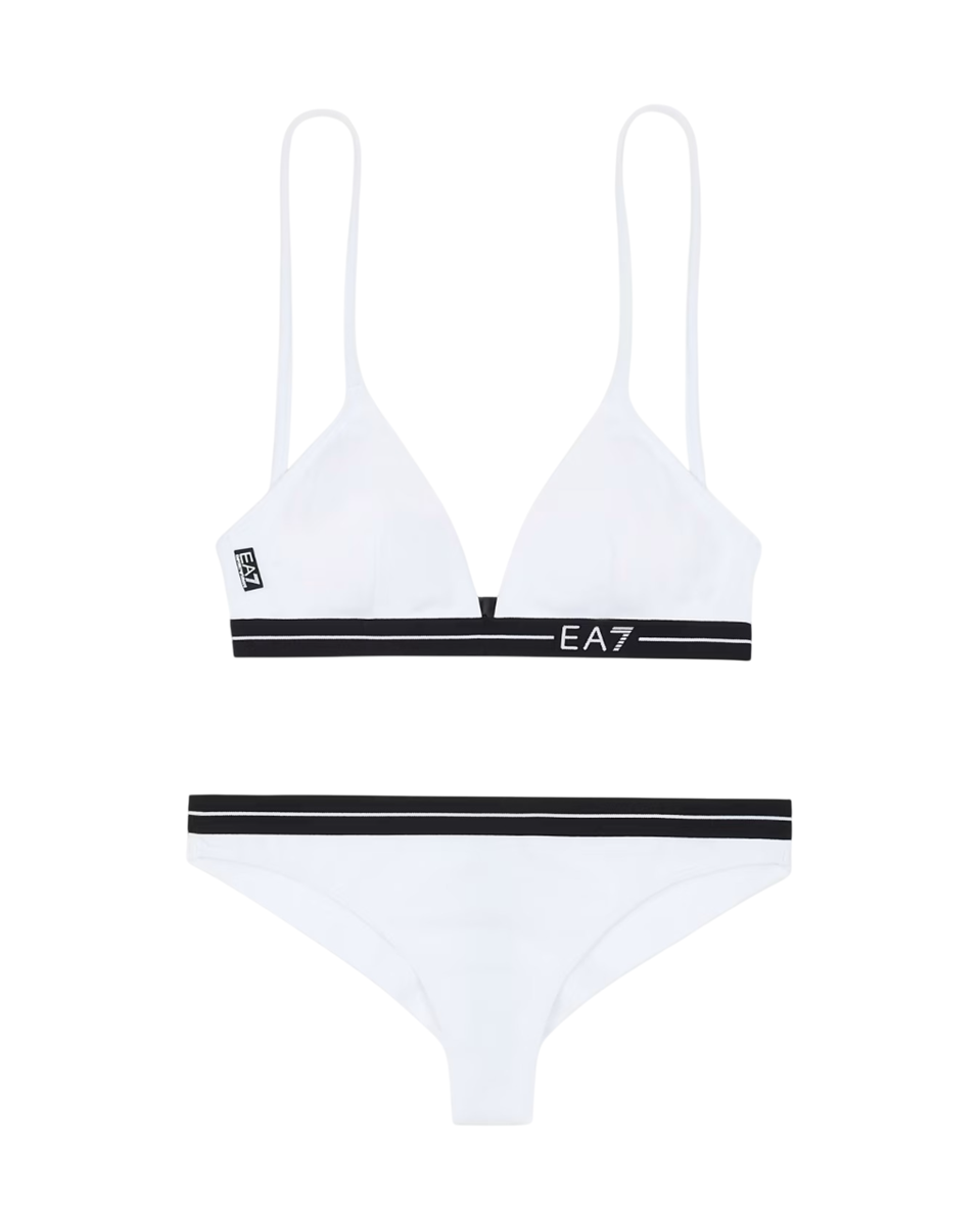 EA7 EMPORIO ARMANI Bikini Donna 2 Pezzi a bralette con logo tape - 7W000292