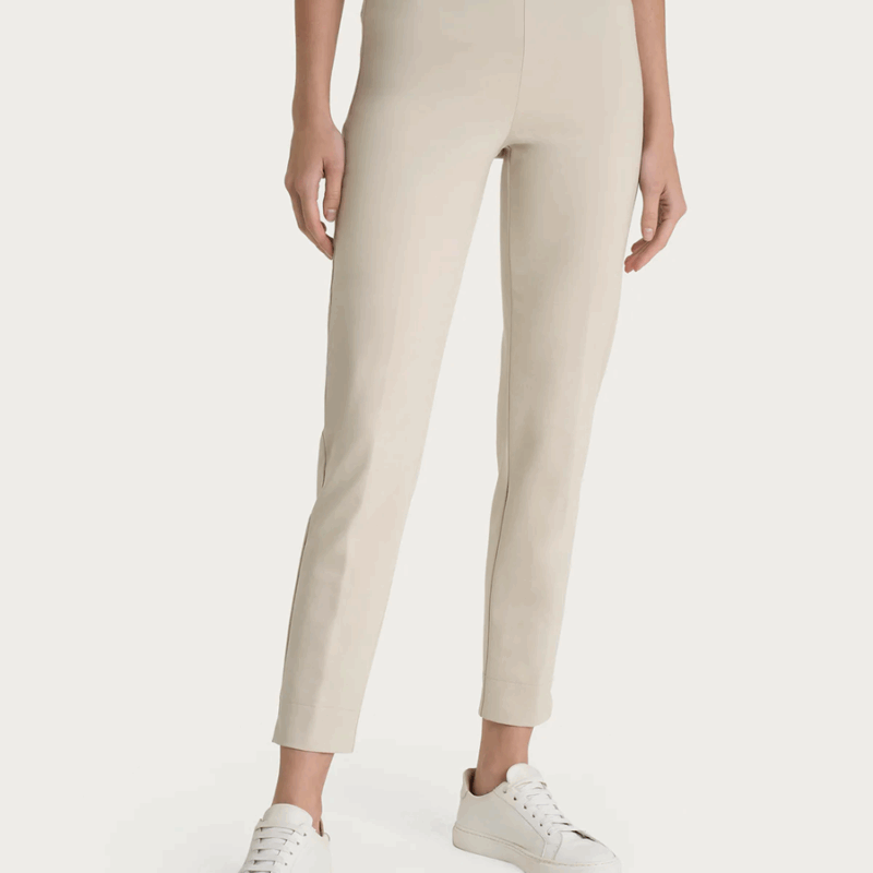 RAGNO Pantalone capri con spacchetti in Compact Light - Champignon D293PY