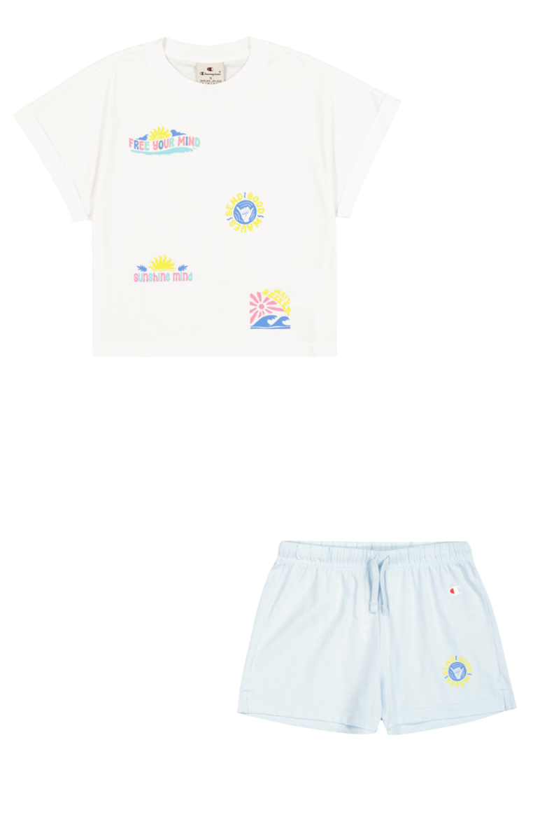 Champion Legacy Girl-Graphic Oversize - Set Bambina con T-Shirt e Short - 405127