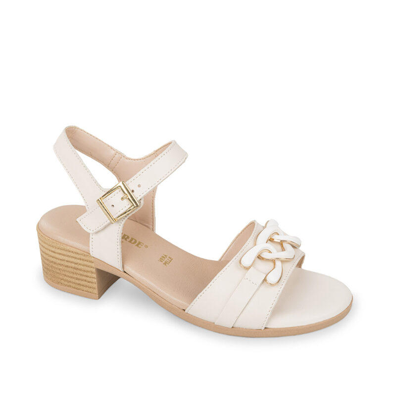 VALLEVERDE 63011 - Sandalo da Donna in Pelle con Tacco